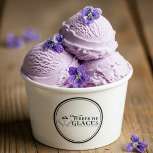 pot de glace violette artisan glacier