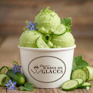Sorbet artisanal au concombre